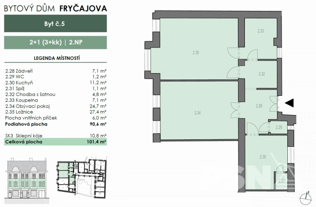 Bytová jednotka č. 5 - 5/16